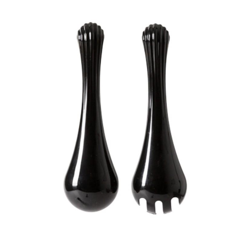Coppia Posate Da Servizio Bali 17 cm Nero